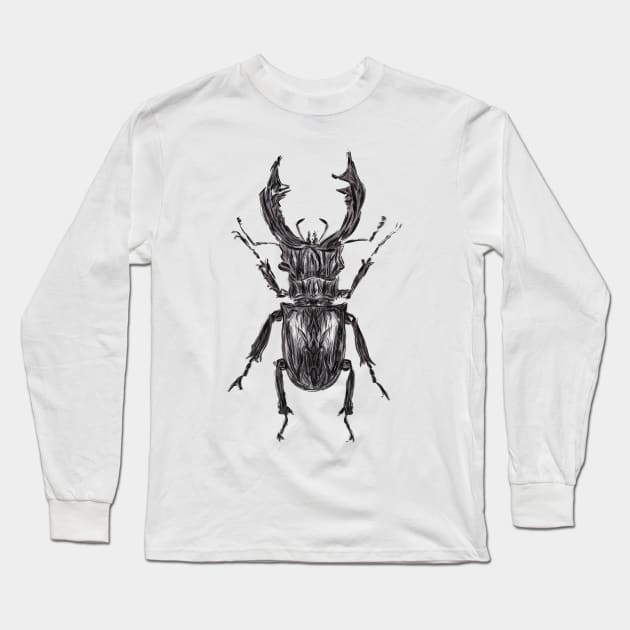 Stag beetle new Long Sleeve T-Shirt by ngmx